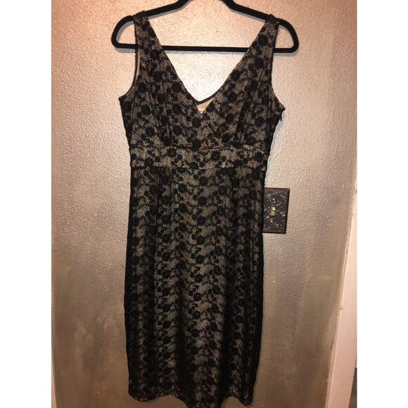 LK Bennett Cocktail Prom New Years Eve Floral Lace Surplice Sleeveless Dress - Picture 5 of 12